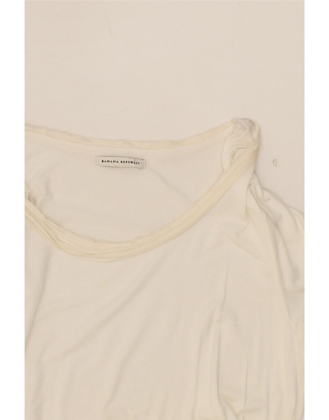 BANANA REPUBLIC Womens T-Shirt Top UK 12 Medium White Modal Vintage Banana Republic and Second-Hand Banana Republic from Messina Hembry 