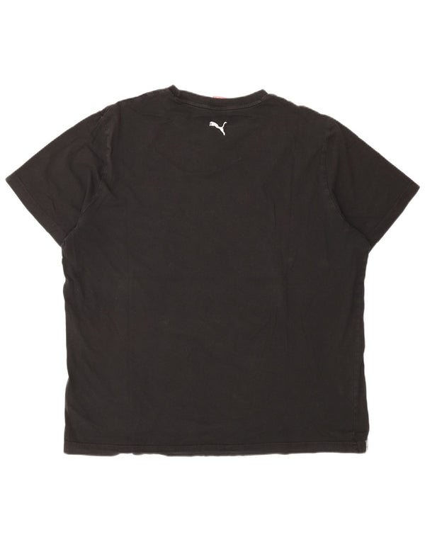 Puma Herre Grafisk T-Shirt Top 2XL Sort Bomuld