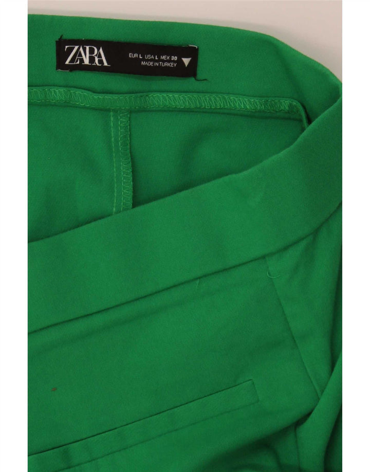 Zara Dame Bootcut Casual Bukser Large W30 L26 Grøn
