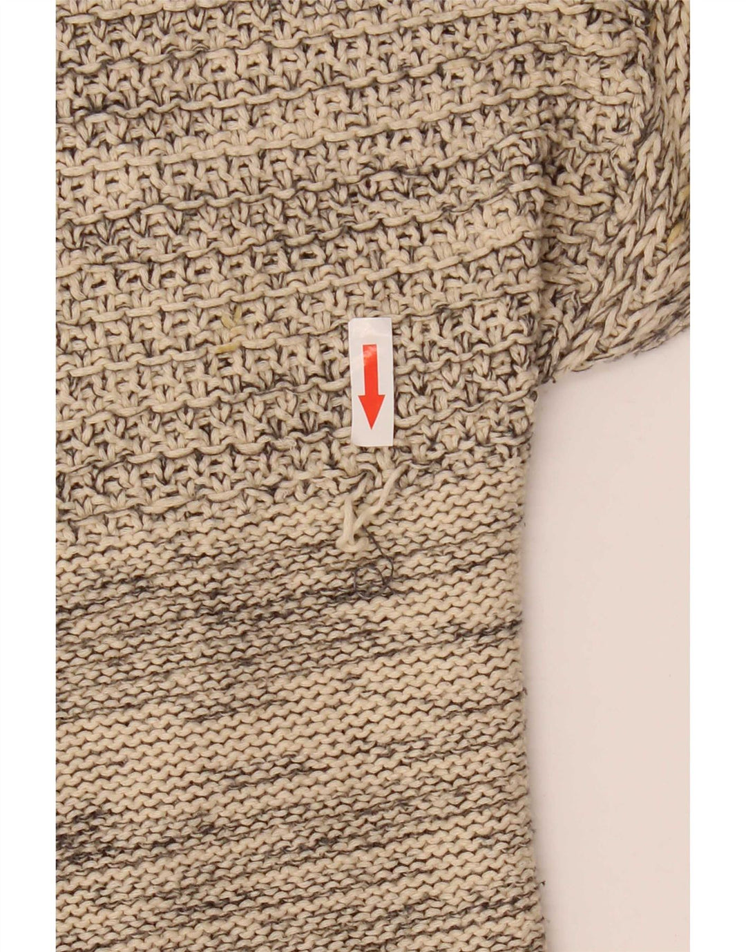 Zara Dame Oversized Poncho Cardigan Sweater UK 14 Medium Beige Bomuld