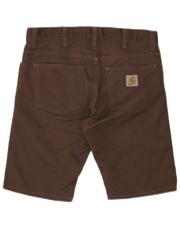 Carhartt Herre Casual Shorts W32 Medium Brun Polyester