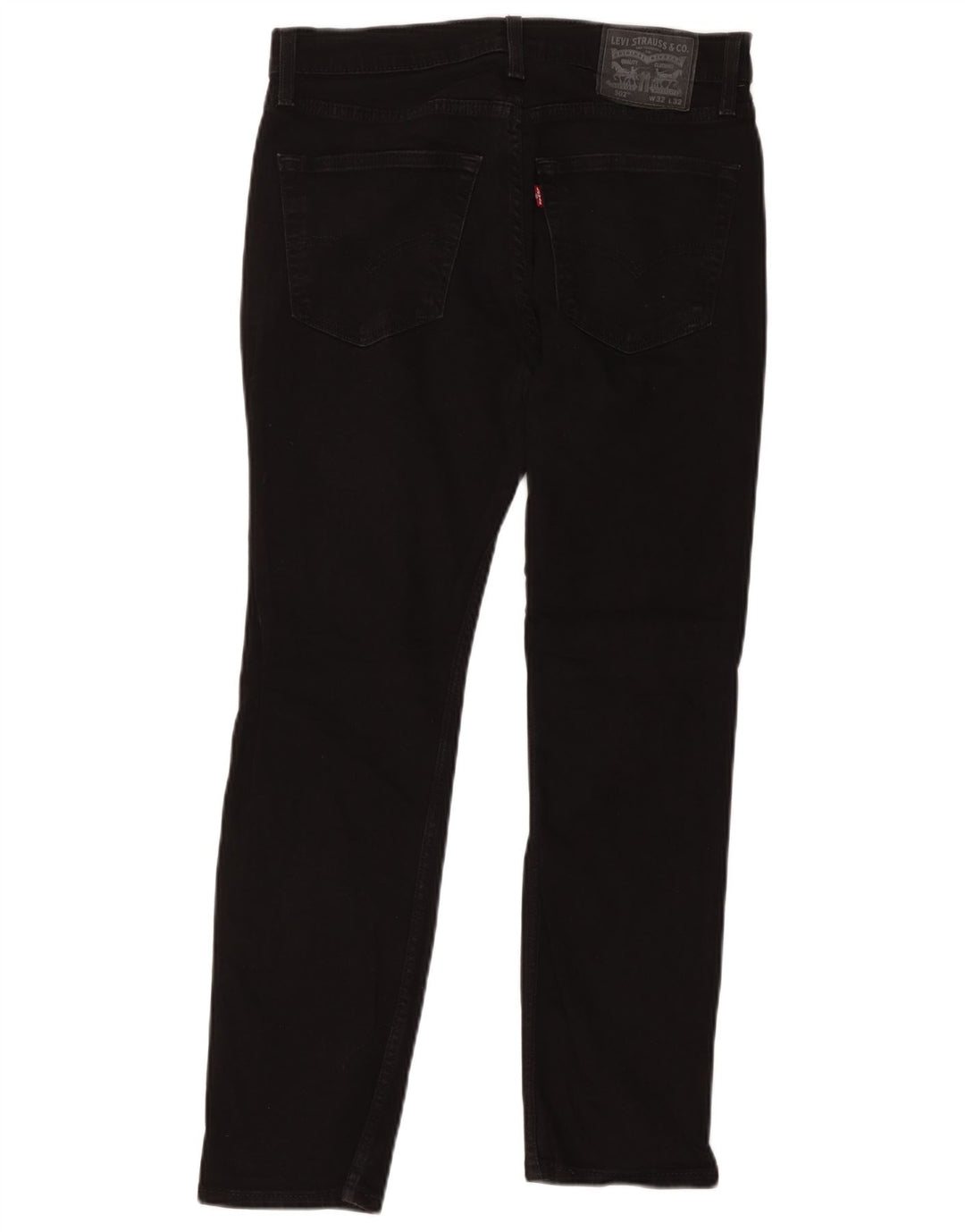 Levi's Herre 502 tilspidsede jeans W32 L32 sort bomuld