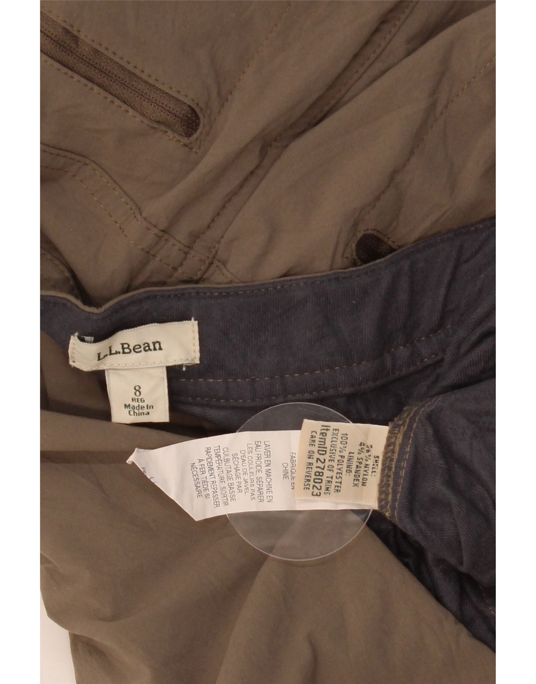 L.L.Bean Dame Straight Cargo Bukser US 8 Medium W30 L31 Brun Nylon