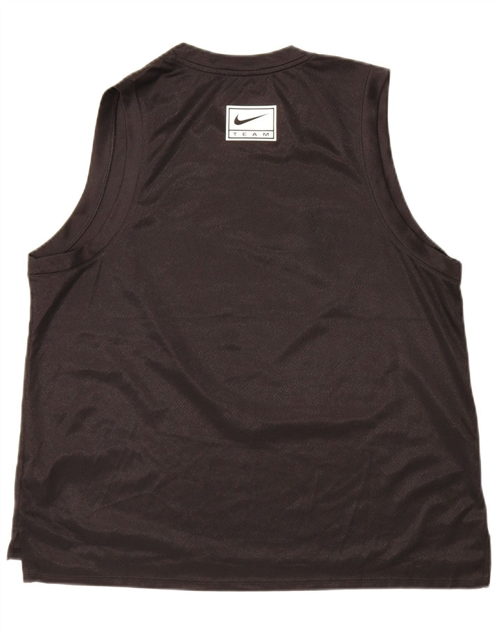 Nike Dame Dri Fit Grafisk Vest Top UK 18 XL Sort Polyester
