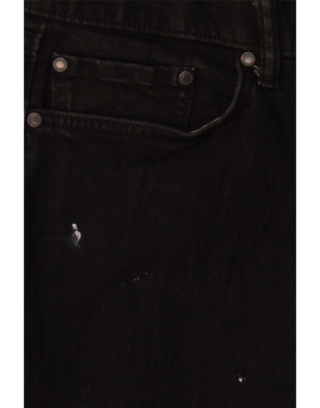 Marks & Spencer Herre Regular Straight Jeans W34 L31 Sort Bomuld