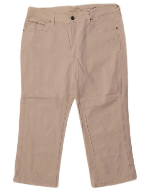 Levi's Dame Capri Jeans US 12 Large W32 L22 Hvid Bomuld