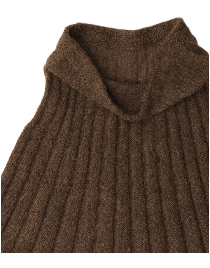 Vintage damestrikket A-line nederdel W28 Medium Khaki
