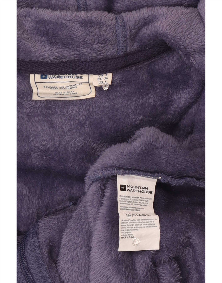Mountain Warehouse dame fleecejakke med hætte UK 8 Lille lilla polyester