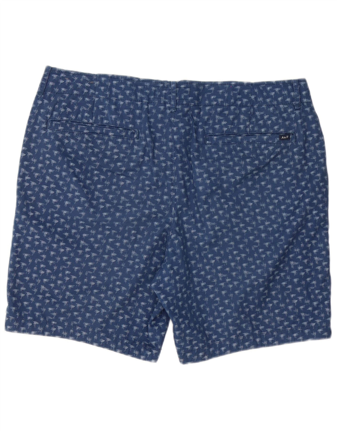 Abercrombie & Fitch Herre Abstrakt mønster Chino Shorts W36 Large Navy Blue