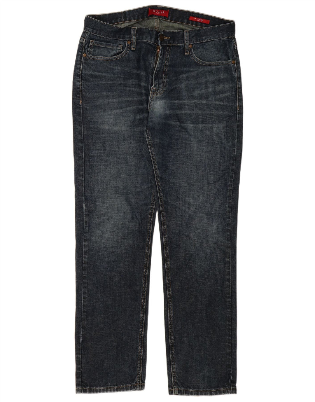 Guess Straight Jeans til mænd W31 L30 Blå Bomuld
