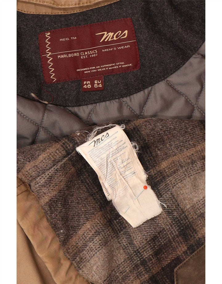 Marlboro Classics Herre Utility Jacket EU 54 2XL Brun Bomuld