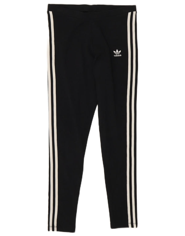 Adidas Dame Leggings UK 10 Small Black Bomuld