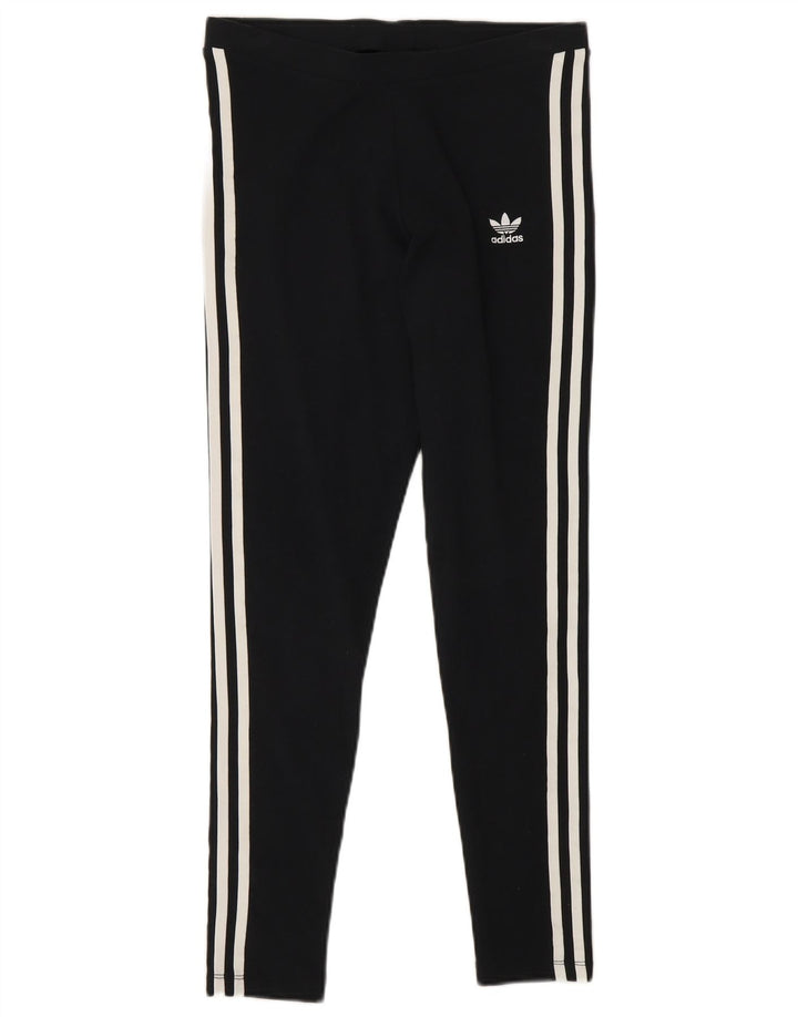 Adidas Dame Leggings UK 10 Small Black Bomuld