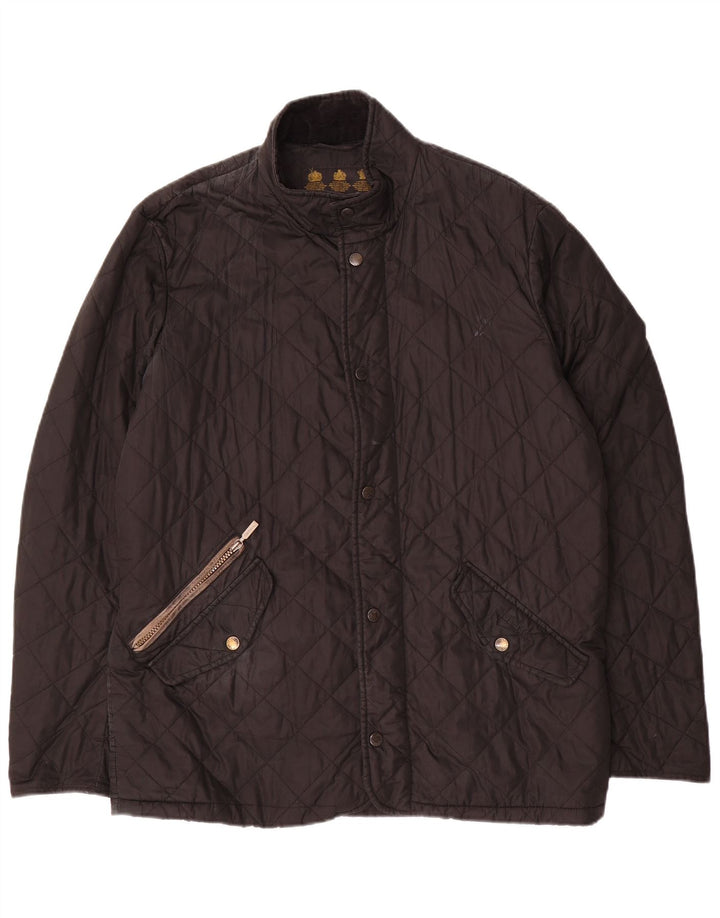 BARBOUR Herre quiltet jakke UK 38 Medium Sort