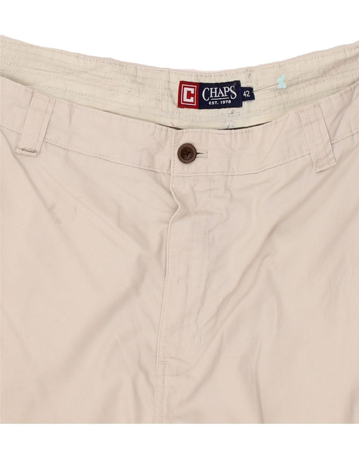 CHAPS Mens Cargo Shorts W42 2XL Off White Cotton Vintage Chaps and Second-Hand Chaps from Messina Hembry 