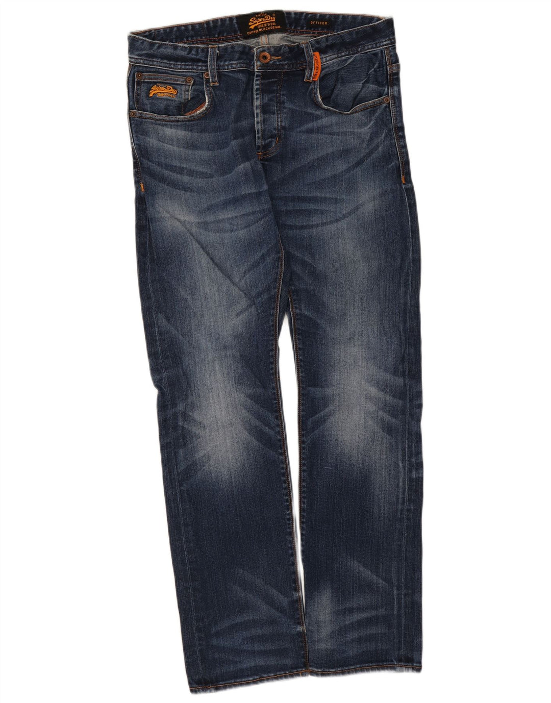 Superdry Straight Jeans til mænd W32 L30 blå bomuld