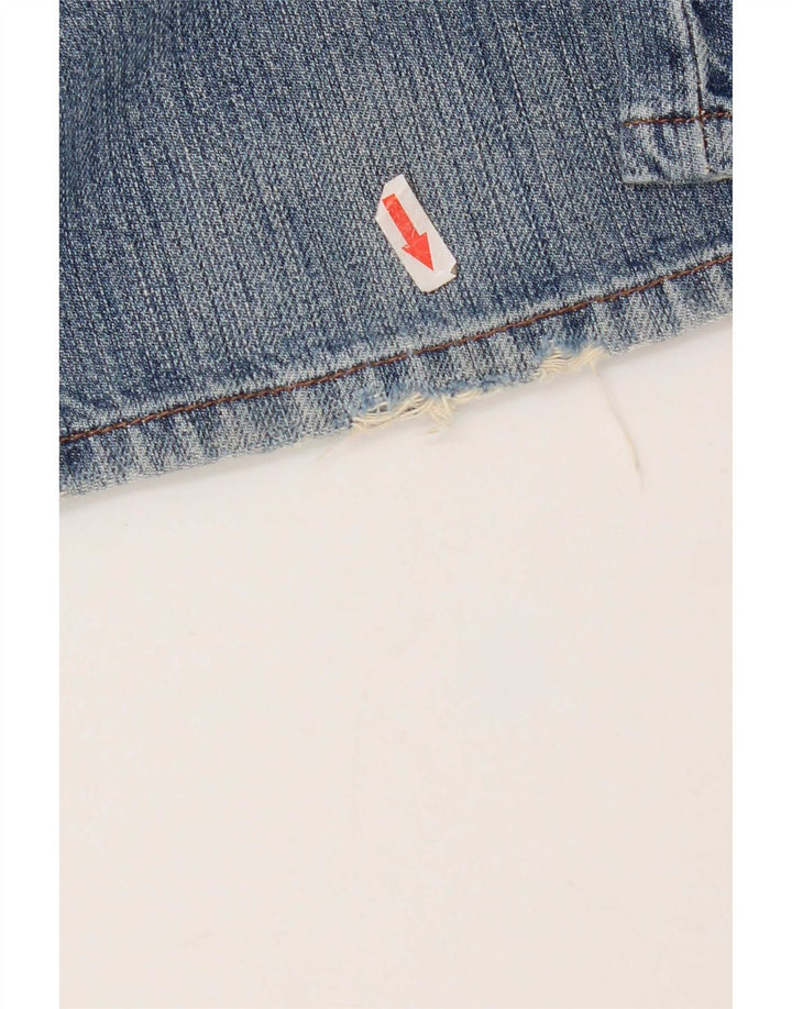 Levi's Herre 514 Distressed Slim Straight Jeans W33 L30 Blue Cotton