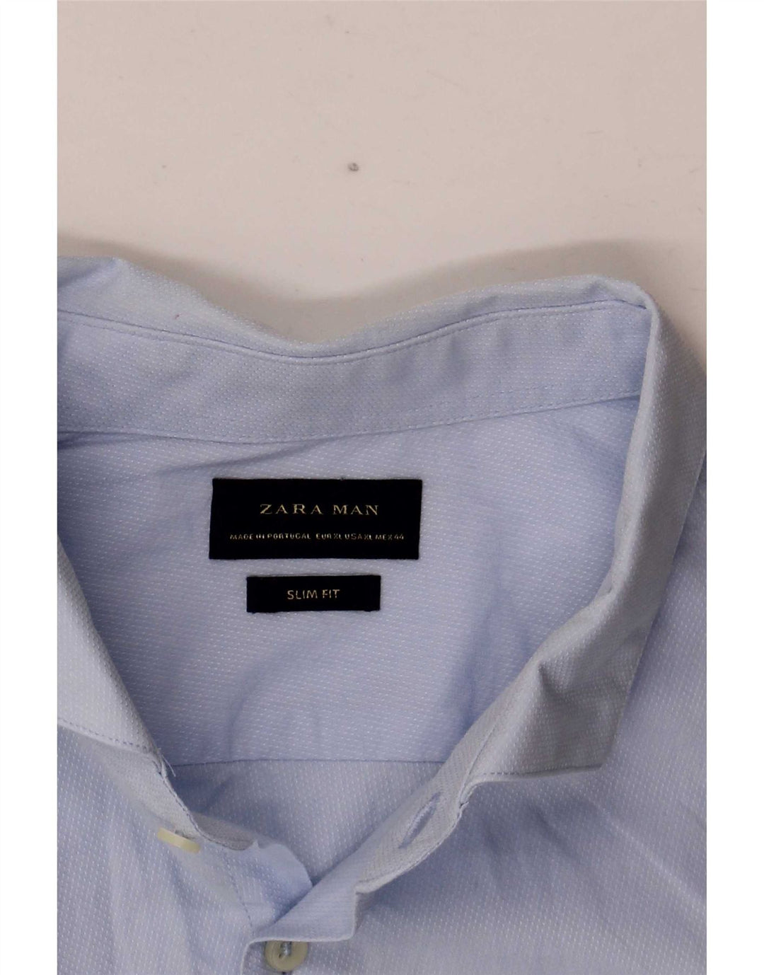 Zara Herre Slim Fit Shirt XL Blå
