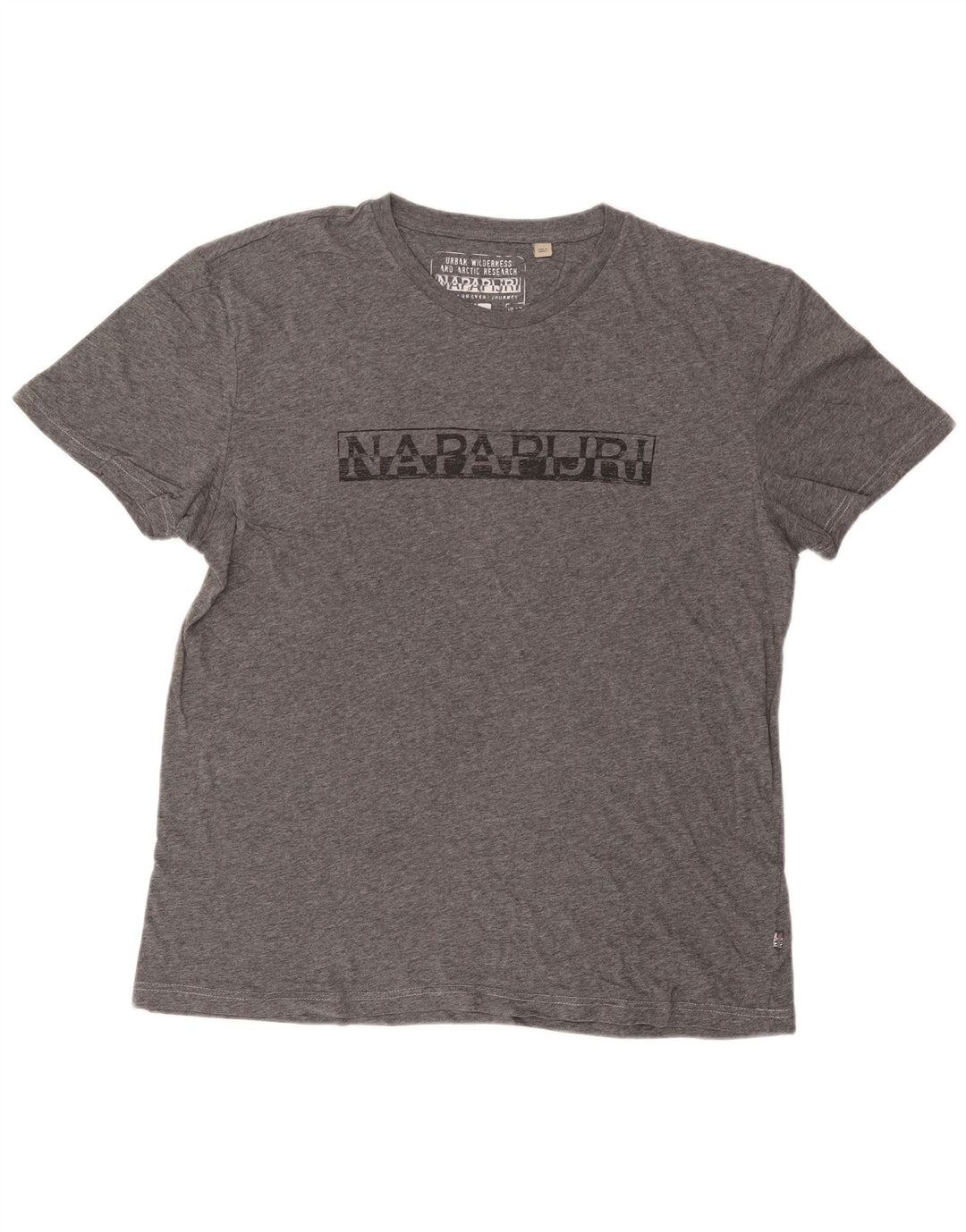 NAPAPIJRI Mens Graphic T-Shirt Top XL Grey