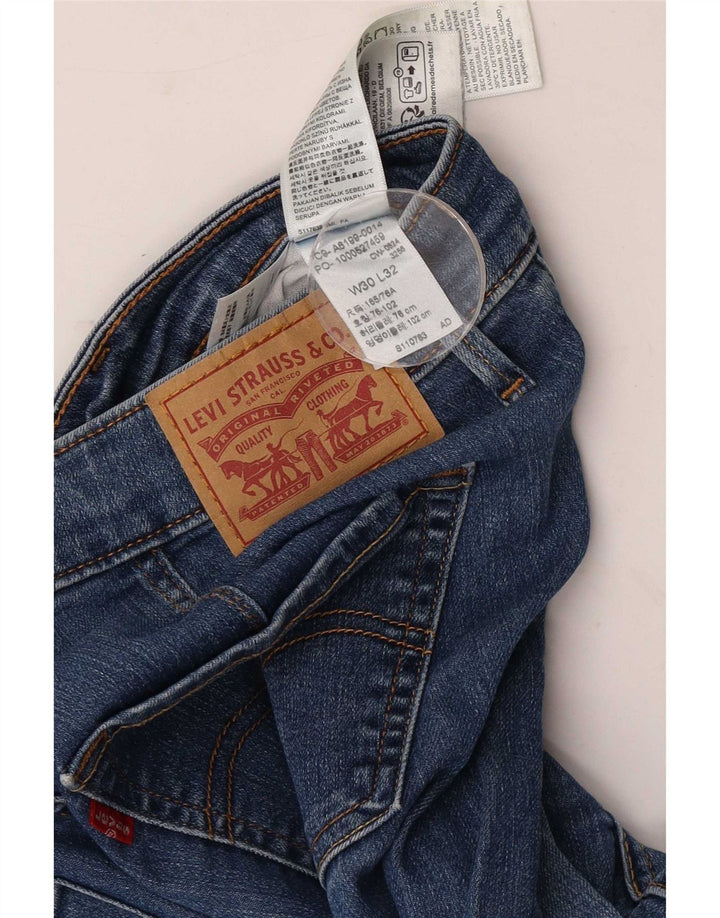 Levi's Herre 712 Slim Jeans W30 L32 Blue Cotton