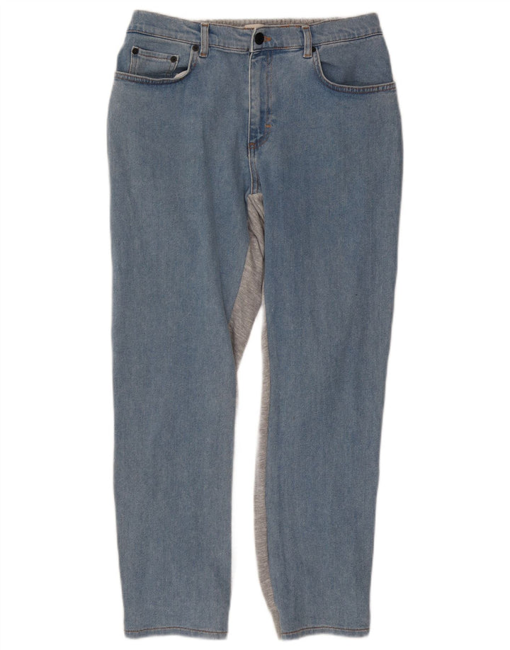 FRANSK FORBINDELSE Dame Slim Jeans UK 12 Medium W30 L28 Blue Colourblock