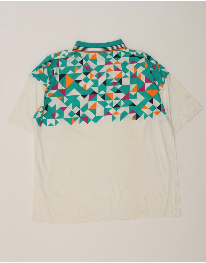 Lotto Herre Polo Shirt Stor Hvid Geometrisk