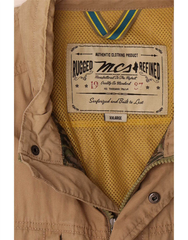 Marlboro Classics Herre Hooded Utility Jacket UK 44 2XL Beige