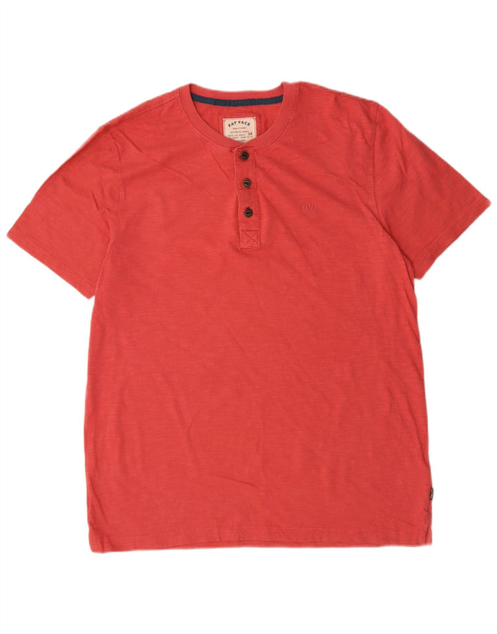 Fat Face Herre T-Shirt Top Stor rød Flecked Bomuld