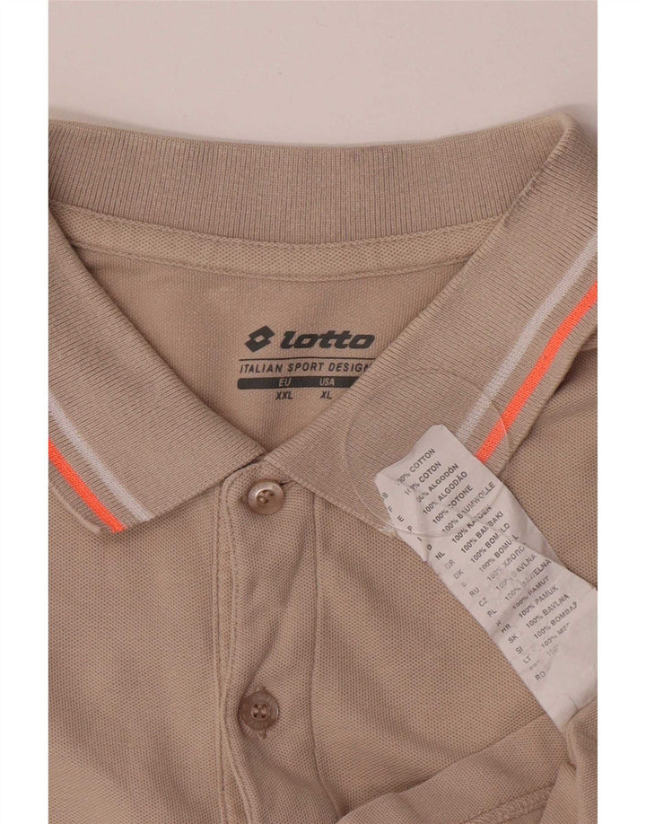 Lotto Herre poloshirt XL Beige Bomuld