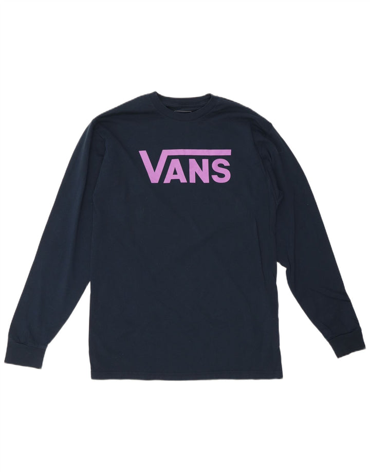 VANS Herre Classic Fit Grafisk Top Langærmet Medium Marineblå Bomuld