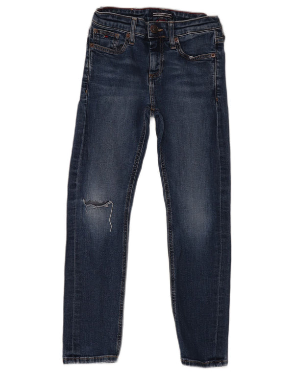 TOMMY HILFIGER Drenge Distressed Skinny Jeans 7-8 år Blå Bomuld