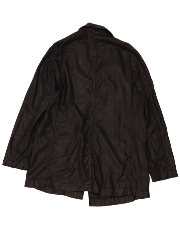 All Saints Womens Open Blazer Jacket UK 16 Large Black Lyocell