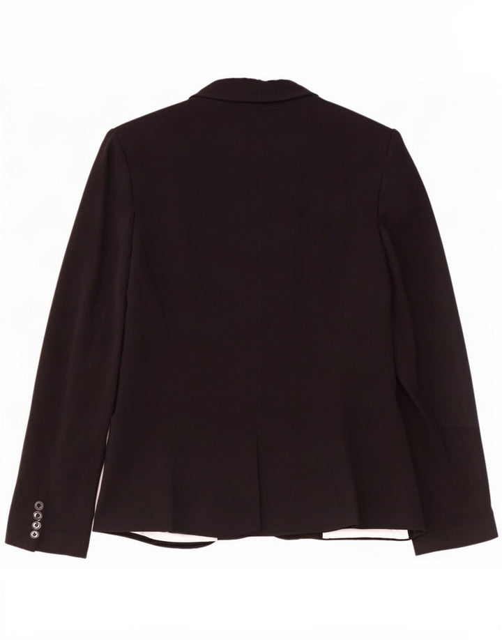 Zara Dame 1 Knap Blazer Jacket UK 10 Small Black Viscose