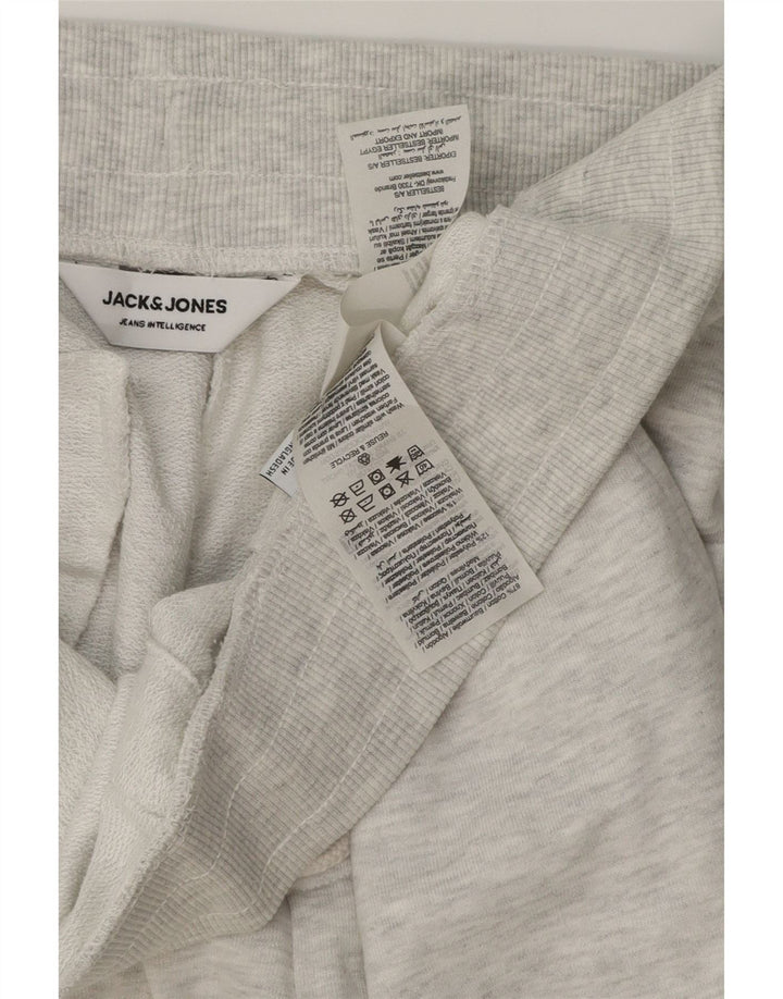 Jack & Jones Sportsshorts til mænd, store grå flækkede bomuld
