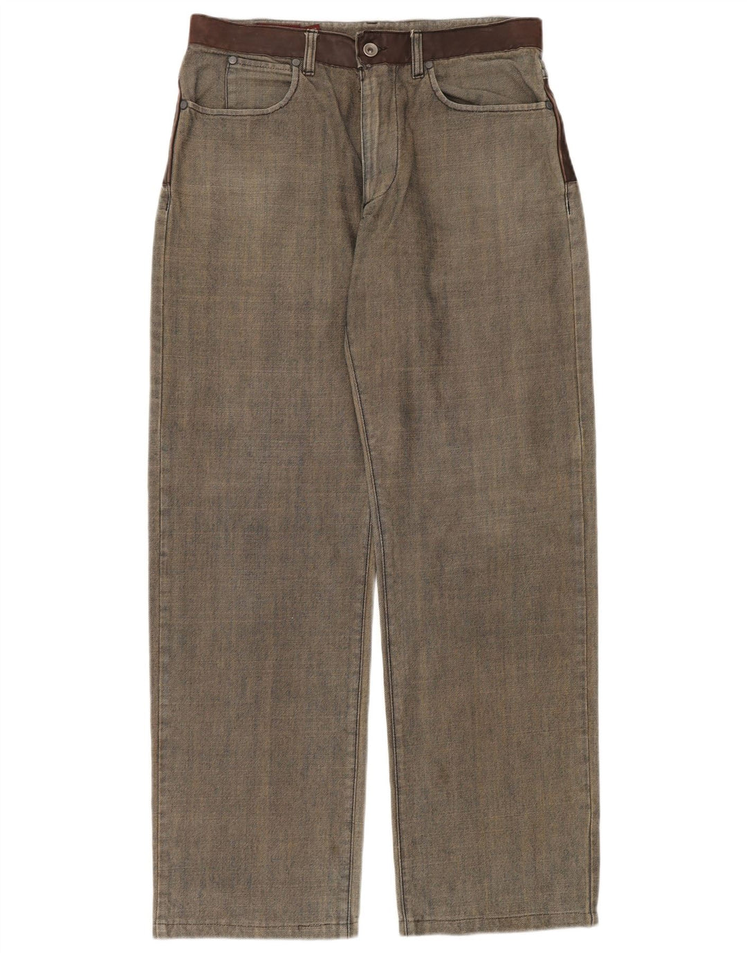 Marlboro Classics Straight Jeans til mænd W32 L34 Grå Colourblock Bomuld