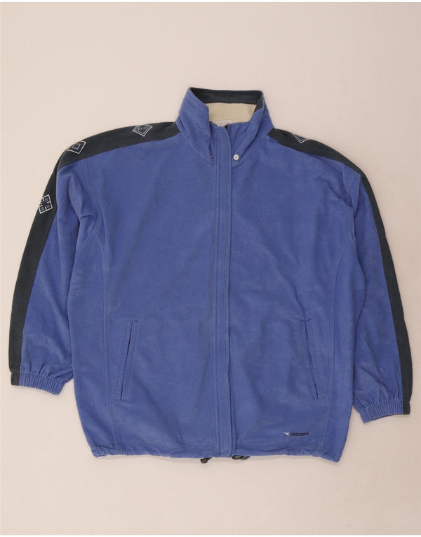 Diadora Dame Oversized grafisk træningsdragt Topjakke UK 14 Medium Blue