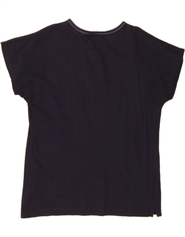 FILA Womens T-Shirt Top IT 48 XL Navy Blue Cotton Vintage Fila and Second-Hand Fila from Messina Hembry 