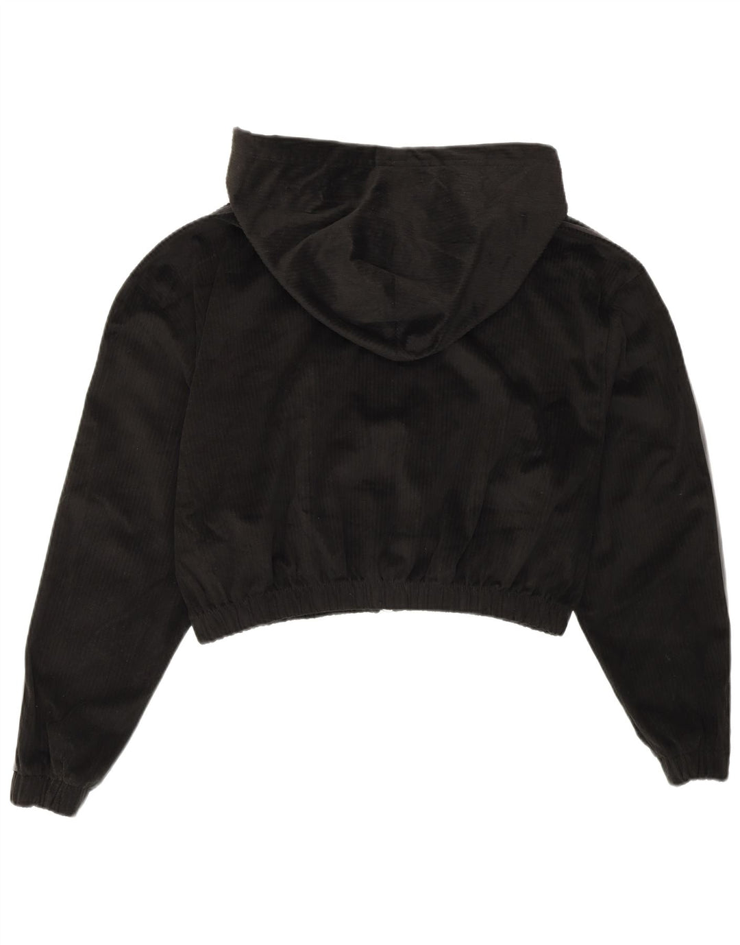 Adidas Womens Crop Oversized hættetrøje med lynlås UK 10 Small Black Polyester