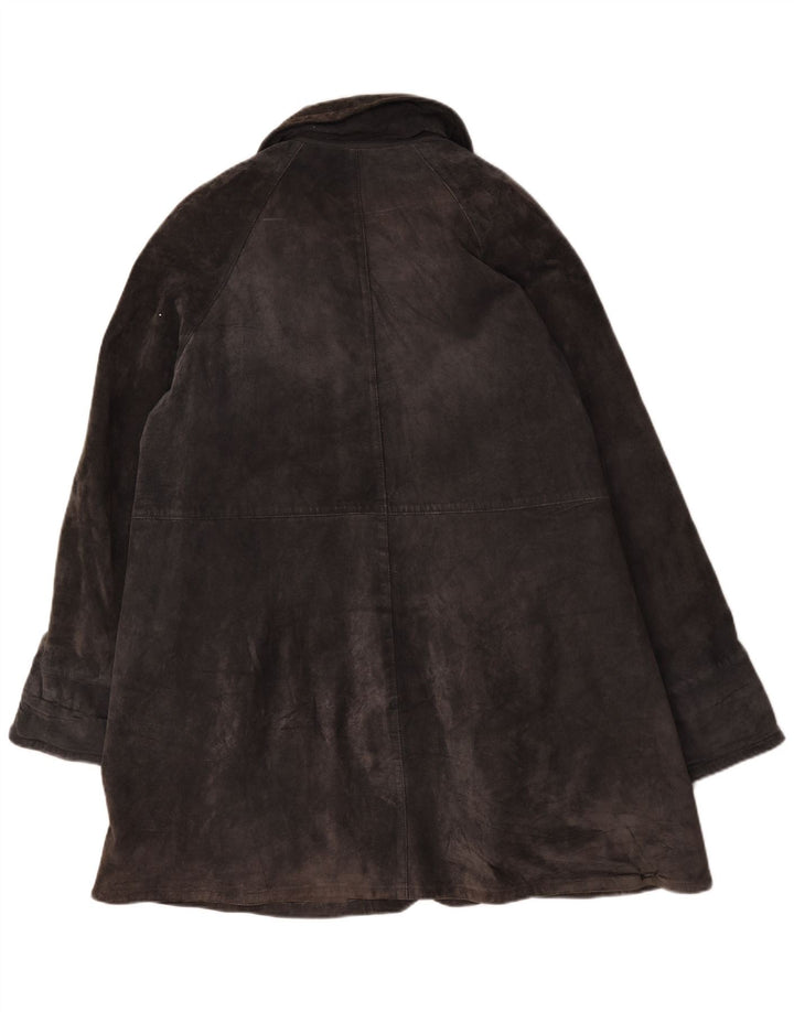 Privilegi Dame Ruskind Overfrakke IT 46 Large Grey Læder