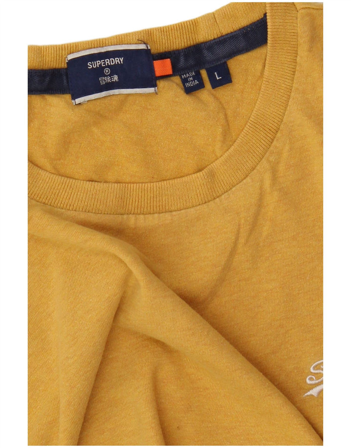 Superdry T-shirt top til mænd, stor gul