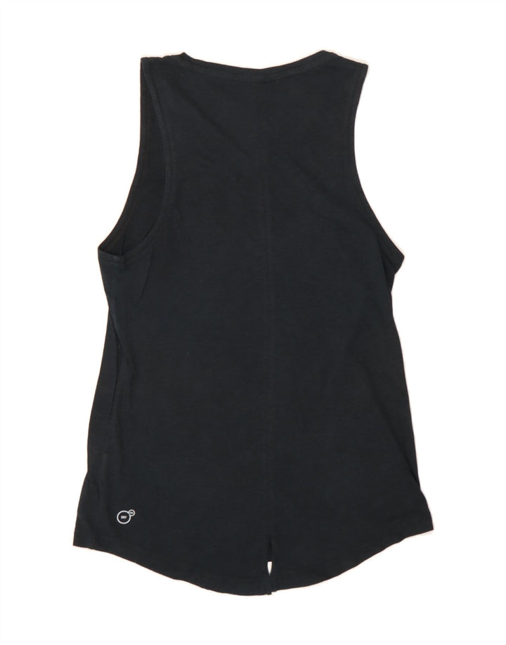 PUMA Womens Graphic Vest Top UK 8 Small Black Colourblock Vintage Puma and Second-Hand Puma from Messina Hembry 