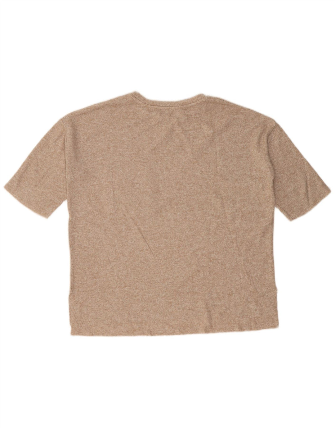 Zara Dame Oversized T-Shirt Top UK 10 Small Beige
