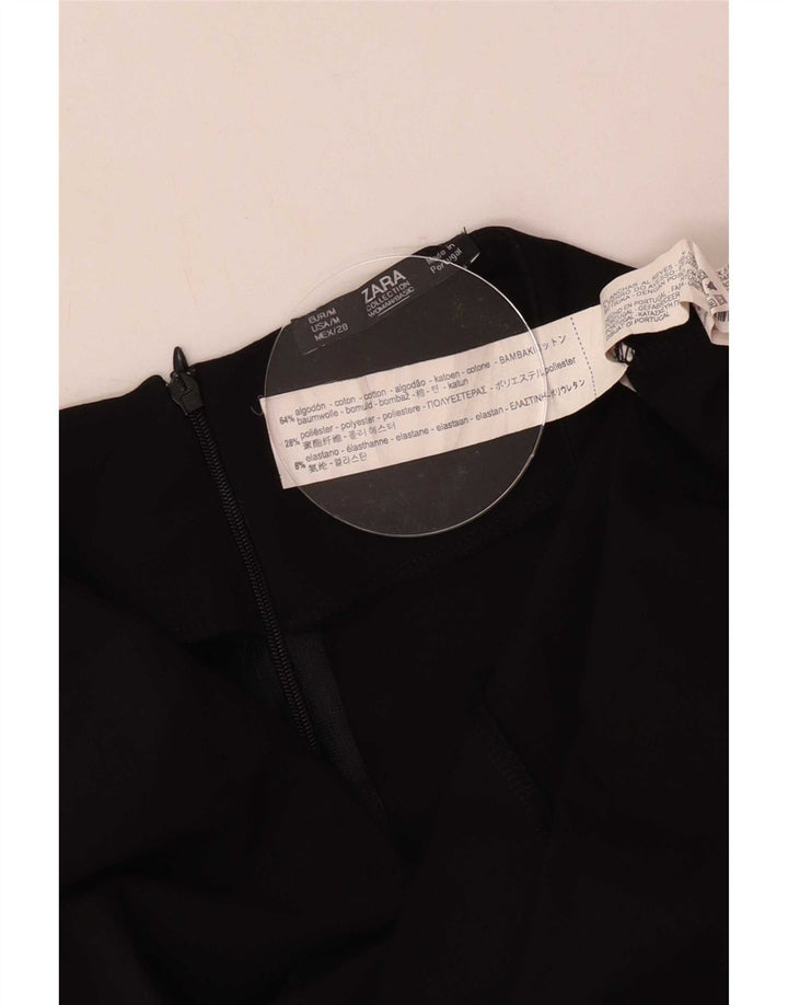 Zara Dame Maxi Nederdel Medium W28 Sort Bomuld