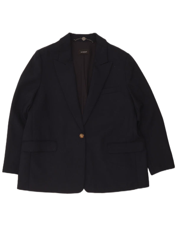 Marks & Spencer Dame 1 knap oversized blazerjakke UK 18 XL Marineblå