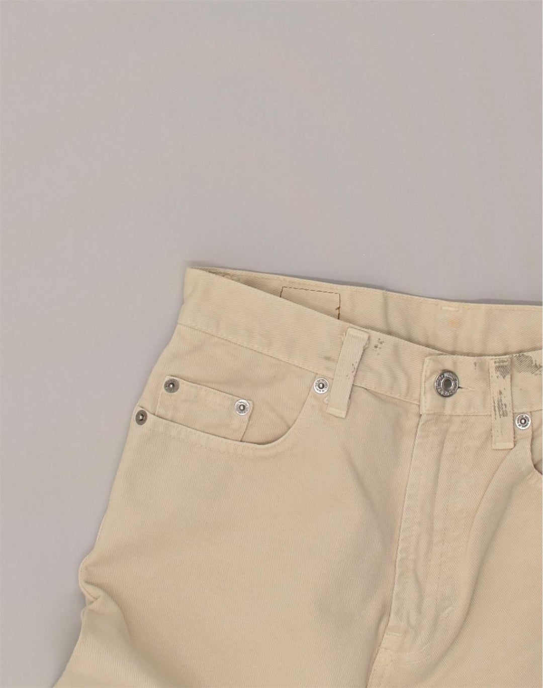 BENETTON Womens Slim Casual Trousers W27 L30 White Cotton | Vintage Benetton | Thrift | Second-Hand Benetton | Used Clothing | Messina Hembry 