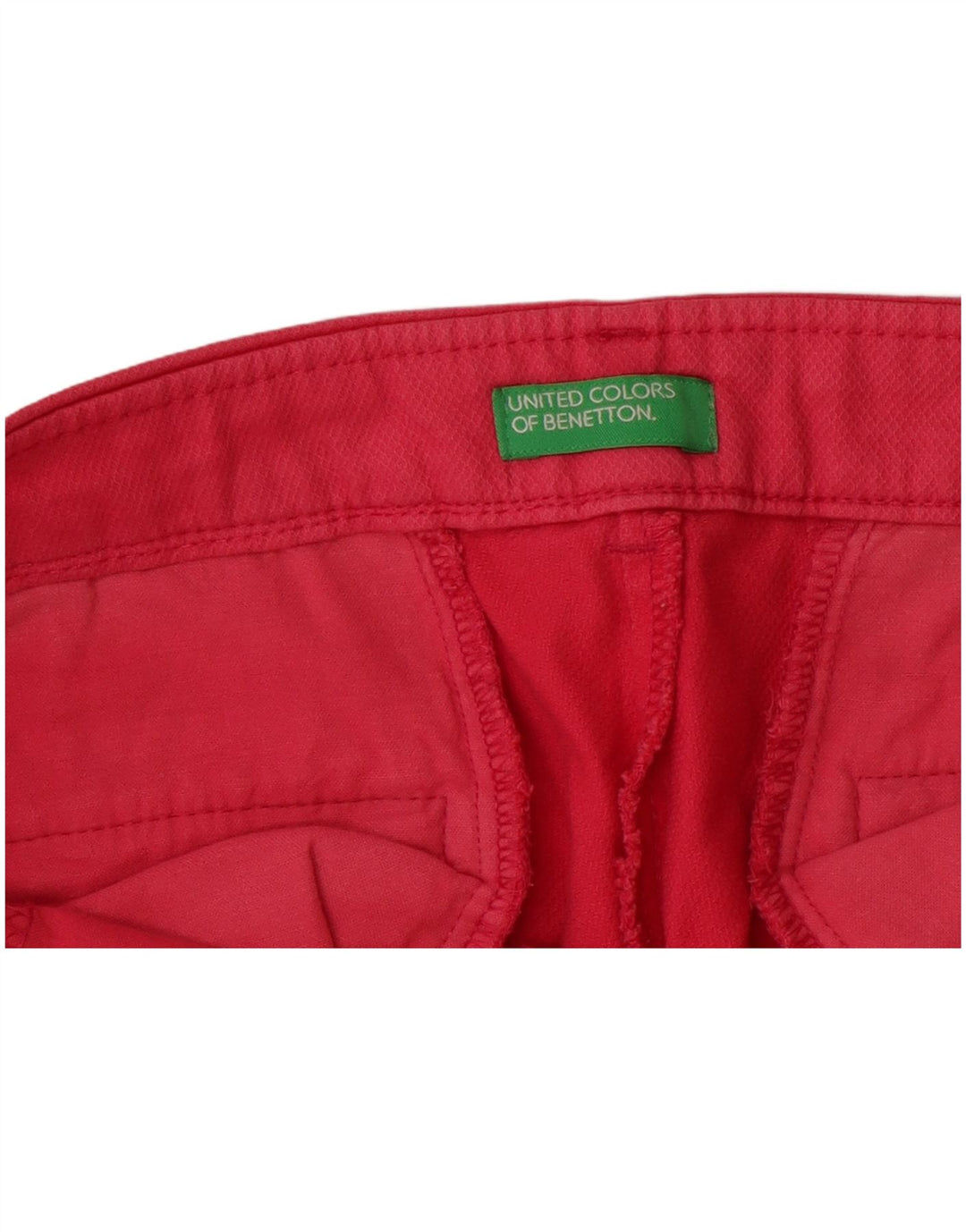 BENETTON Womens Straight Chino Trousers W34 L26 Pink