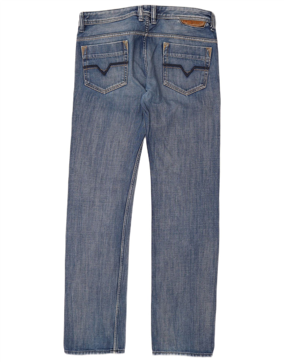 DIESEL Herre Safado Straight Jeans W33 L34 Blå Bomuld