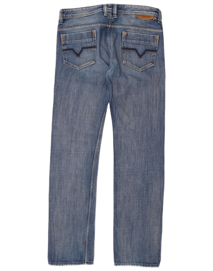 DIESEL Herre Safado Straight Jeans W33 L34 Blå Bomuld
