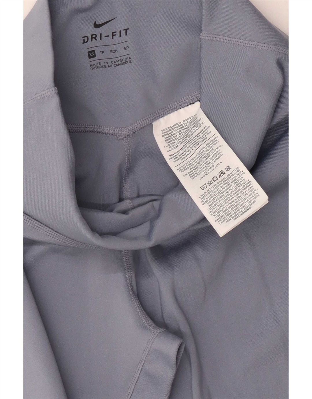 Nike Dame Dri Fit Leggings UK 4 XS Blå Polyester