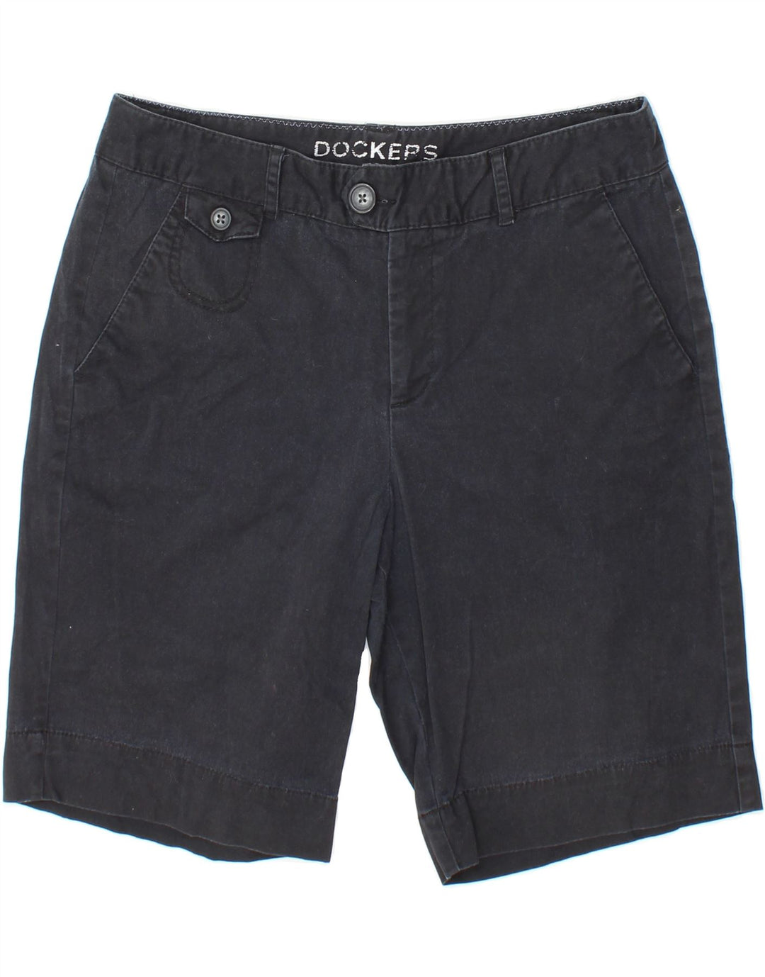 DOCKERS Womens Chino Shorts US 8 Medium W30 Navy Blue Cotton Vintage Dockers and Second-Hand Dockers from Messina Hembry 